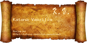 Katona Vaszilia névjegykártya
